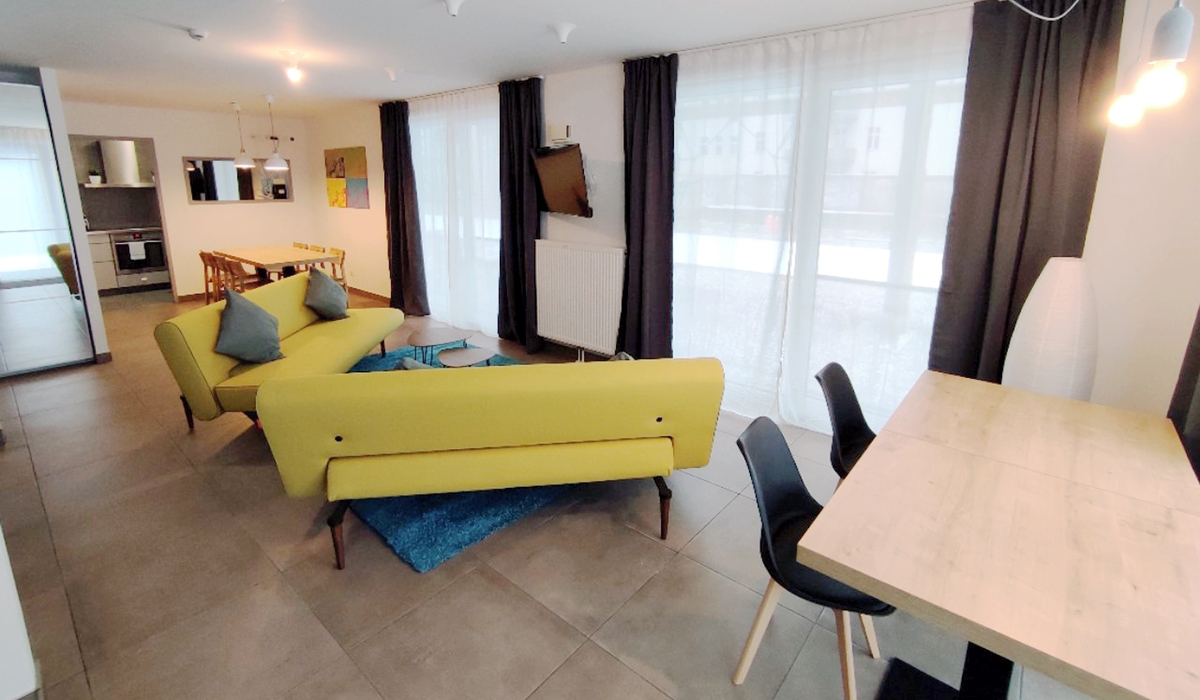 Wohnbereich Familien-Apartment XL, Serviced Apartments SPREEPOLIS Berlin